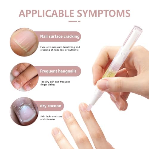 4PCS Cuticle Oil Pen for Nail Care – Nourishing Cuticle Revitalizer with Natural Oils, Hydrating & Quick-Absorbing, Mess-Free Applicator, Perfect for At-Home & Salon Use