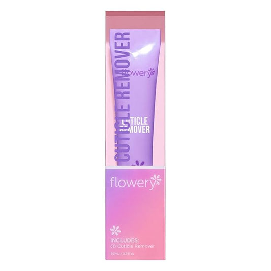 Flowery Cuticle Remover, 2-in-1 Treatment, Softens and Removes Dead Skin Cells, 0.5 Ounce, 1-pack