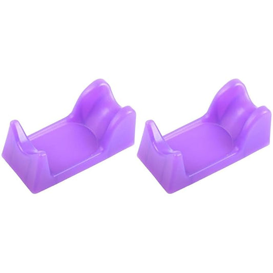 Nail Drill Handle Holder Stand - 2 Pack Plastic Manicure Shop Supply Organizer Nail Drill Rack Handpiece Holder for Salon and Home Electric Grinder Handle - Random Color, 3.7x1.9x1.4in