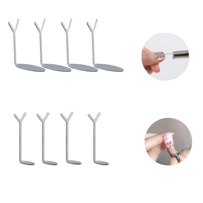 8 PCS Heart Cat Eye Magnet Set – Magnetic Nail Art Tool for Stunning Heart-Shaped Designs, Y-Shaped Guide, DIY Manicure Kit for Cat Eye Gel Polish