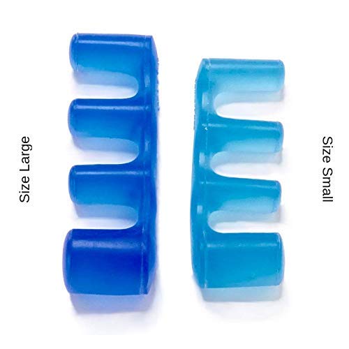 Toe Spreaders, Toe Stretcher & Toe Spacers. ToePal For Yoga. Instant Relief for Toes, Bunion Relief, Hammer Toes, 1 pair - Small Blue