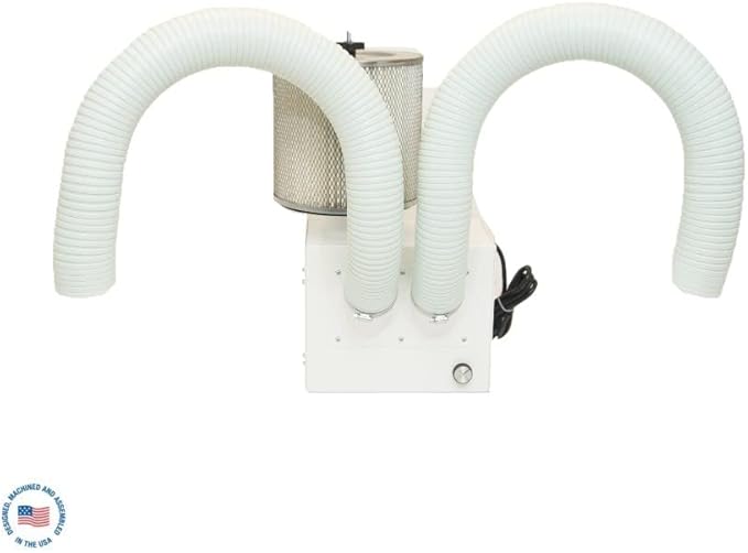 Extract-All Use The Bench-Top Air Cleaning System Solder Fume Extractor and Source Capture with Two-Stage Filtration During Soldering, Welding, and Wire Removes Dust Smoke and Fume