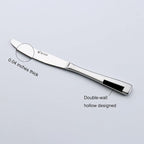 Dinner knife 6 Pieces Stainless Steel Butter Knife Set, Hollow Square Handle - Image 4