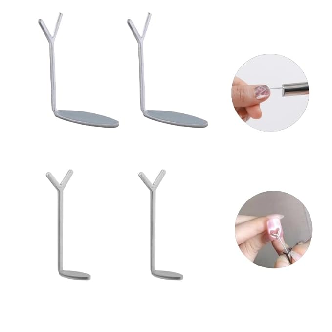 4 PCS Heart Cat Eye Magnet Set – Magnetic Nail Art Tool for Stunning Heart-Shaped Designs, Y-Shaped Guide, DIY Manicure Kit for Cat Eye Gel Polish