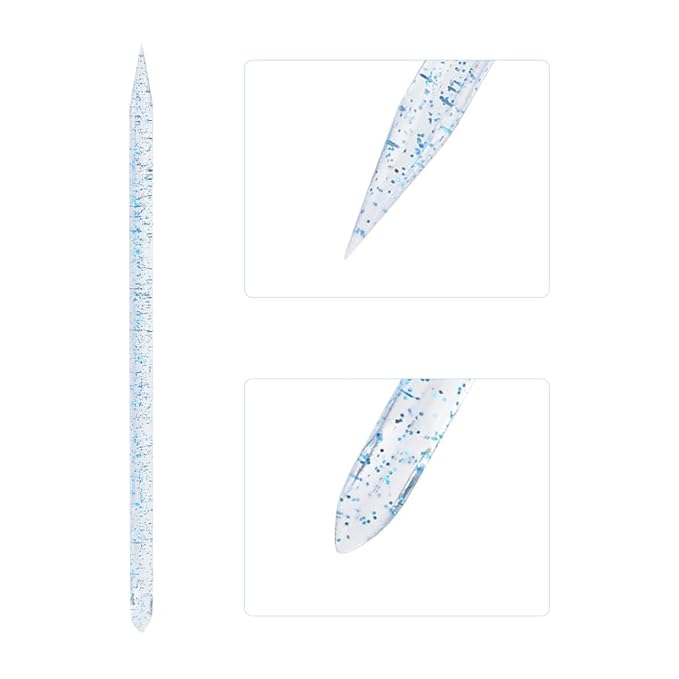 Nail Soaking Bowl Set 2PCS Nail Soak Off Bowl with 5PCS Acrylic Sticks Nail Cuticle Pusher Manicure Remover Tool Kit (7, Blue)