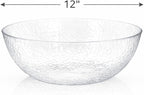 Lillian Collection Stunning Clear Plastic Round Hammered Bowl - Image 3