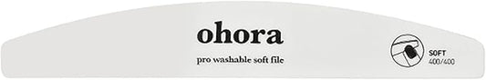 ohora Care Pro Washable Nail File (Soft) - Nail Shaper & Trimmer, Two-Sided Fine Grit for Smoother Buff, Creates a Consistent Flawless Finish, Professional Salon Quality Tool