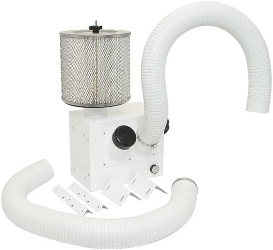 Extract-All Use The Bench-Top Air Cleaning System Solder Fume Extractor and Source Capture with Two-Stage Filtration During Soldering, Welding, and Wire Removes Dust Smoke and Fume