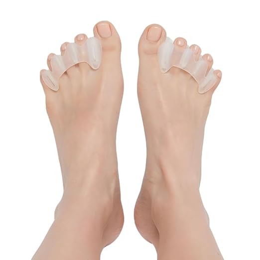 Correct Toes – Bunion Corrector, Toe Separator & Toe Spacers for Men and Women, Unisex, Clear, Small