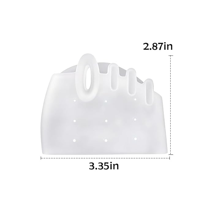 5 Pair Silicone Toe Separators, Breathable Soft for Preventing Rubbing and Relieve Pressure, High Elasticity, Shock Absorption Pressure Relief(3 Pair Transparent, 2 Pairs White)