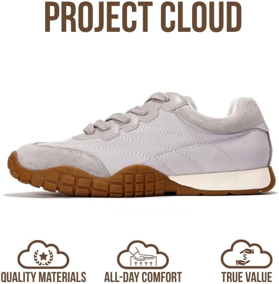 Project Cloud Sneakers for Women - Lightweight with Memory Foam Insole Womens Sneakers - Walking Shoes Women Footwear - Womens Shoes (Donna Hitop)