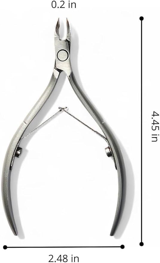 Cuticle Trimmer with Cuticle Pusher & Nano Nail File - Cuticle Nipper Cuticle Remover Nippers Professional Stainless Steel Clippers Pedicure Manicure Tools for Fingernails