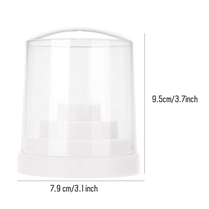 Sonew 48 Holes Nail Drill Bit Holder Professional Nail Art Plastic Drill Stand for Nail Art Drill Bit Organizer Box Holder(White)