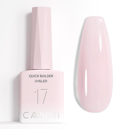 CANNI Quick Builder Nail Gel for Nails – 9ML Pink Soak-Off Nail Strengthening Gel for Apex Building DIY UV LED Manicure