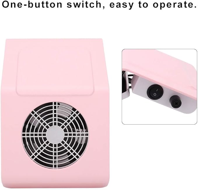 40W Nail Dust Collector Nail Art Suction Machine Vacuum Cleaner Manicure Tool with Filter, Nail Polish Breeze Home and Salon Use No Harmful to Eyes/Hands/Feet with Fans & 2 Dust