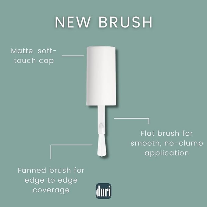 duri Nail Polish, 752 Aha Moment, Pearl White Shimmer, Semi Sheer, Fashion Classic, Wedding Design, Full Coverage, Fast Drying, Long Lasting, Easy to Apply, 0.45 Fl Oz