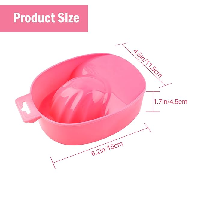 Framendino, 2 Pack Manicure Bowls Nail Soaking Soak Off Tray Art Hand Wash Spa Tool