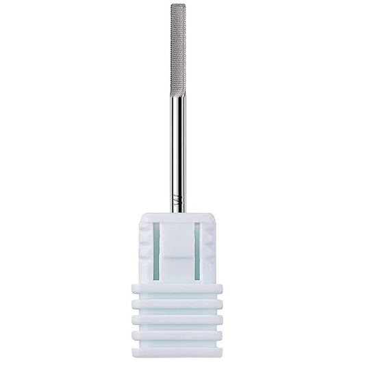 Makartt Cuticle Nail Drill Bit - Safety Tungsten Carbide Cuticle Remover Drill Bit Needle Bit Under Nail Cleaner Dead Skin Nail Prepare 3/32'' for Electric Nail File Nail Buffer Bit-3XF (Silver,Fine)