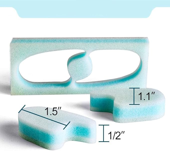 Toe Separator Cushions, 8 PCS Soft Breathable Foam Toe Spacer Pads, 3 Layers Toe Protector Sponge Pads Toe Stretcher for Align Overlapping Toes Crooked Hammer Toe, Reduce Friction & Foot Pain Relief