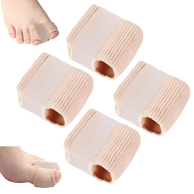 Toe Separators for Overlapping Toes, 2025 New Multifunctional Gel Toe Spacers Corrector with 2 Loops, PremiumToe Straightener for Women and Men Foot Care Tool (4 Pcs, L)