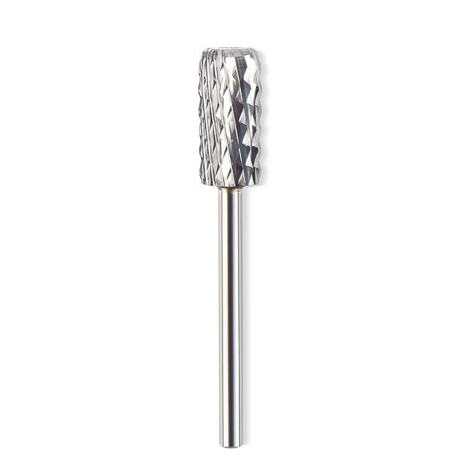 QUNZHAO Nail Drill Bits Dust Droof Bit Tungsten Steel Fast Remove Acrylic or Hard Gel 3/32" Shank - Manicure, Nail Art, Drill Machine Accessories (2X Extra coarse-2XC, Silver)