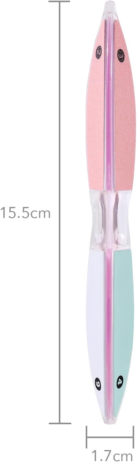 6 Sided Nail File and Nail Buffers, Multi-Functional Nail File for Shaping and Polishing, Gifts for Women, Stocking Stuffers, Nail Care Tool, All-in-One Shaping & Buffing
