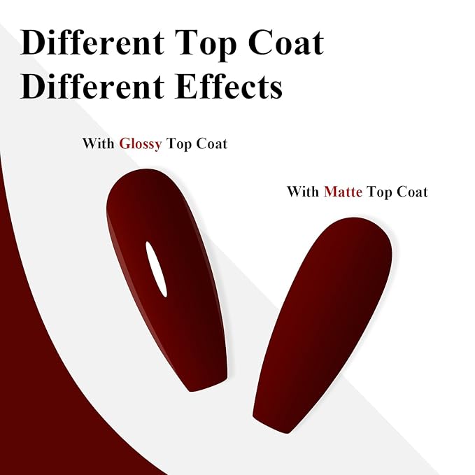 Imtiti 10ml Burgundy Red Gel Nail Polish Long Lasting Soak Off UV Led Fall Gel Polish Salon DIY at Home Gift for Women 1Pcs