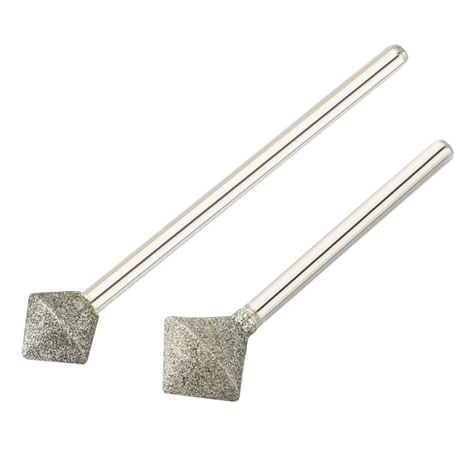 QUNZHAO 2Pcs Diamond Nail Drill Bits French Manicure Emery tool,Drill Machine Accessories Remove Nail Art Design Manicure（01 set)