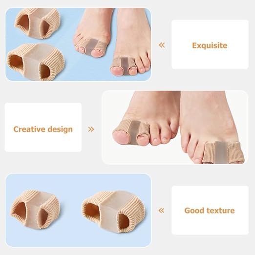Baluue 4Pcs Ergonomic Woven Separator Comfortable Foot Care Tool for Space Cover for Hallux and Little Durable Design for Long Term Use