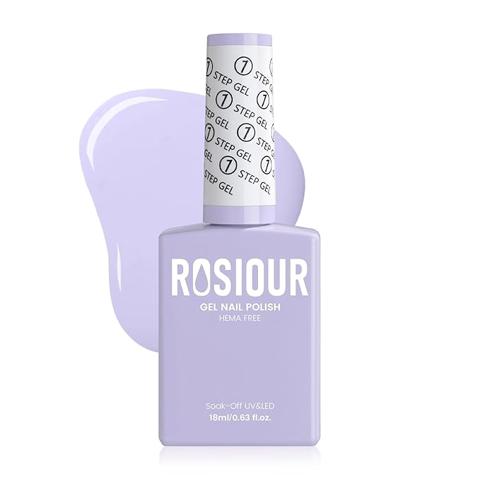 18 ML HEMA and TPO Free Gel Polish, Light Purple One Step Gel Nail Polish 3-in-1, Lavender Gel Nail Polish Pastel Colors, Soak Off U V Gel Polish for Women Girl Nail Lovers