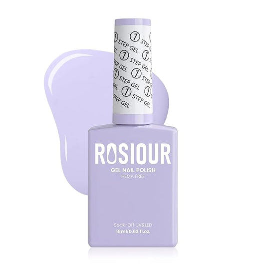 18 ML HEMA and TPO Free Gel Polish, Light Purple One Step Gel Nail Polish 3-in-1, Lavender Gel Nail Polish Pastel Colors, Soak Off U V Gel Polish for Women Girl Nail Lovers