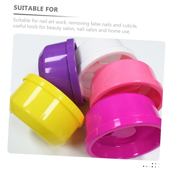 Nail Art Soak Bowl Set of 3 Sturdy Plastic Manicure Soaking Bowls for Gel Remover