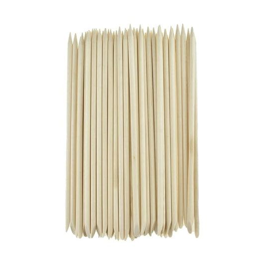 HAHIYO 6inches 70PCs Orange Wood Stick for Nail Wooden Nail Cuticle Pusher Stick Double Sided Cuticle Remover Manicure Pedicure Pusher Stick Wood Cuticle Stick for Nail Manicure Tool Nail Cleaning