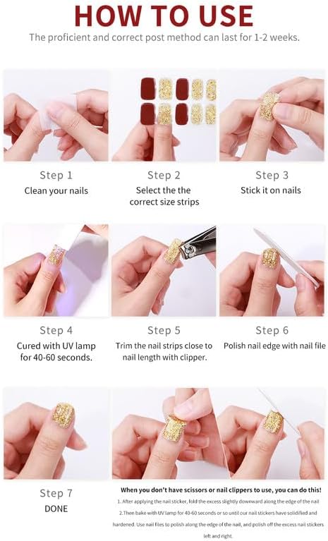 Gel Nail Strips 20 Pcs Wraps - Nude Pink, Easy Apply Gel Nail Stickers Long Lasting, Salon-Quality, 2 Prep Pads, 1 File, 1 Wooden Stick, UV Light Required