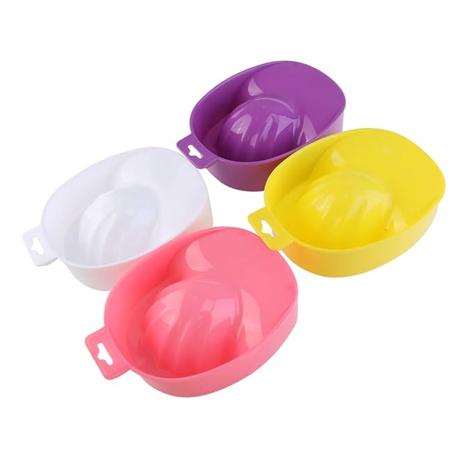 6pcs Professional Nail Tools Manicure Nail Care Bowl for Soak and Polish Random Color