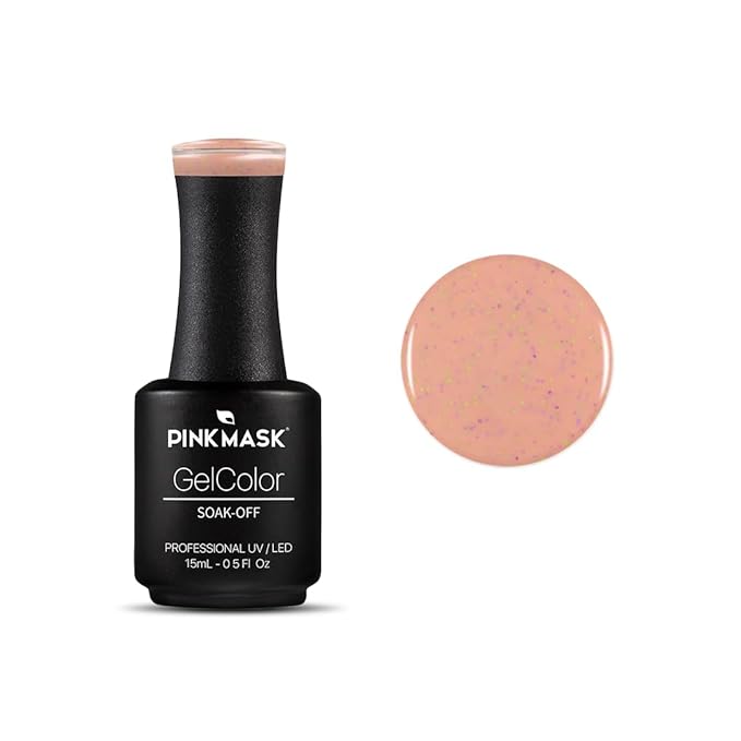 PINK MASK Gel Color Nail Polish Ledania - Street Art Col. 15ml / o.5 oz - UV/LED Gel Polish, Non Wipe, Long Lasting, Soak Off Formula