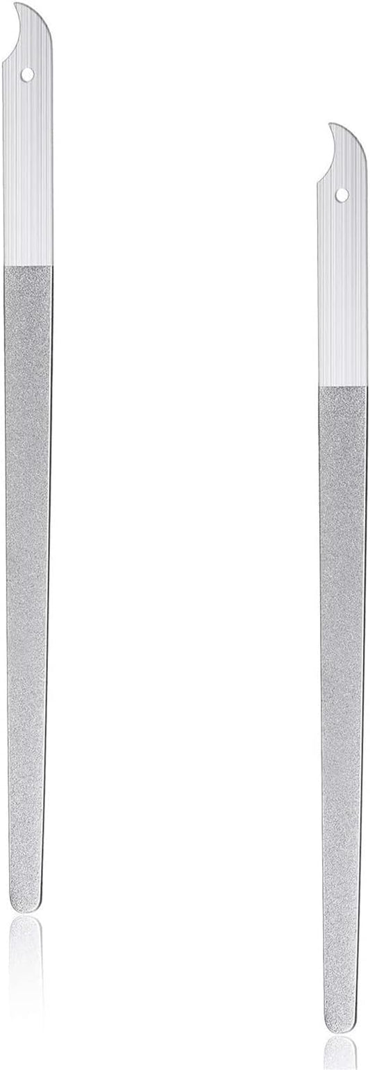 Diamond Dust Nail File - Stainless Steel Nail Dresser Nail Buffering Files - 9 Inch (9INCH-Bent)