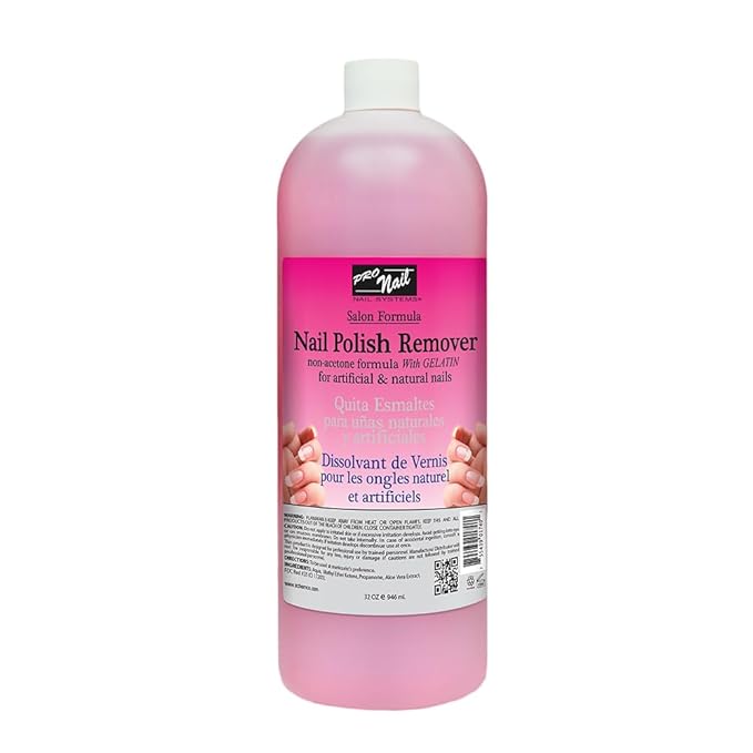 PRONAIL - Non-Acetone Nail Polish Remover, Professional, Maximum Strength, 32 Oz