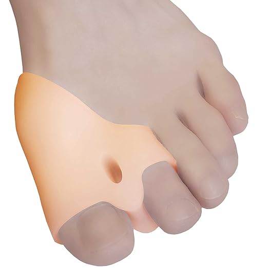 Chiroplax Bunion Corrector for Women & Men Relief Cushion Pads Hallux Valgus Guard Toe Separator Straightener Splint Protector Shield Spacer Sleeve Cover (4 Pads w/Shims, Large)