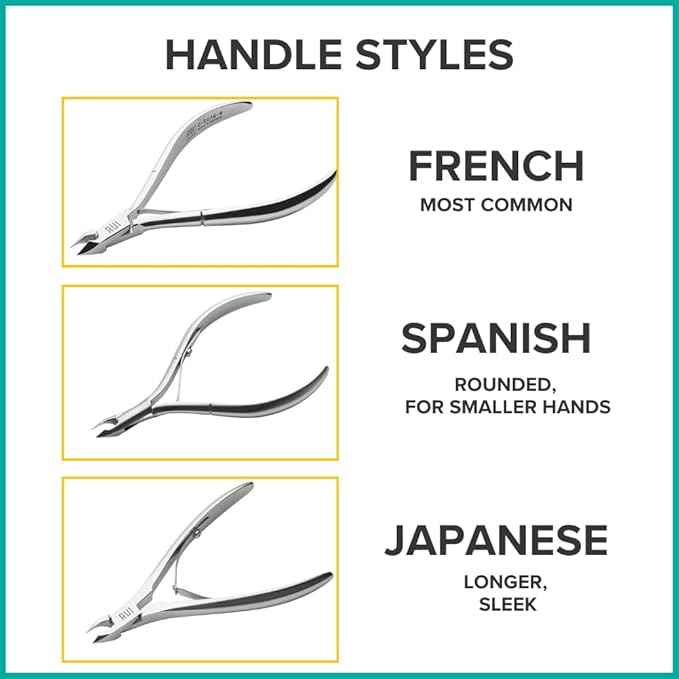 Rui Smiths Ultra-Premium Stainless Steel Cuticle Nippers - Professional Stainless Steel Cuticle Cutters - Japanese Handle, Mirror Finish - 5mm Jaw, Double Spring