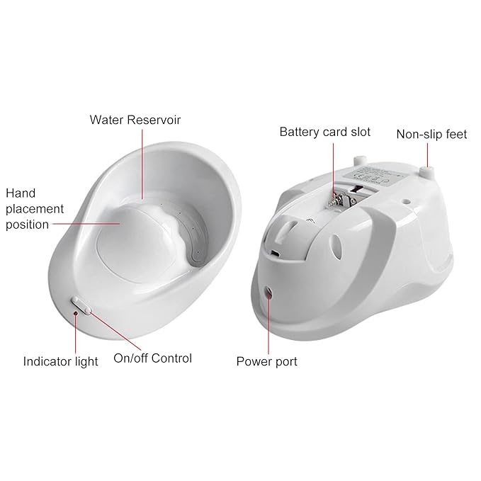 HURRISE Electric Nail Soaking Bowl, Nail Polish Remover Bowl, Vibration Bubble Hand Spa Massage Machine for Beauty Salon and Home, Nail Art Manicure Hand Care Tool (US)