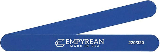 Empyrean Premium Nail Files | Made in USA | Fine 220/320 Extra Fine | Professionals Choice | Disinfectable Washable Reusable | Dark Blue Nail File