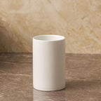 Japanese Minimalist Black and White Style Handleless Straight Ceramic Mug - Image 3