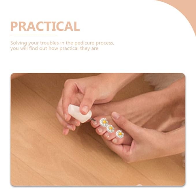 Beaupretty Toe Separator Bunion Corrector 8 Pieces Nail Polish Guards Nail Polish Protector Silicone Flower Shape Toe Spacers Divider Toe Spreader Pedicure Tools Toe Separator Bunion Corrector