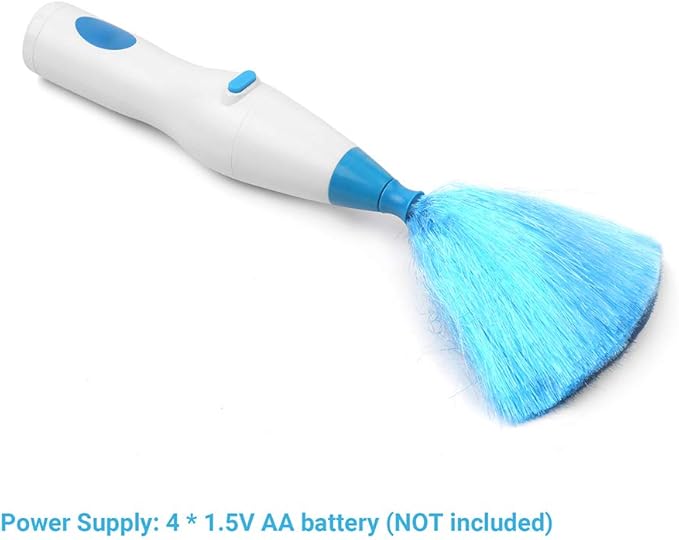 Duster,SIUKE Handheld Battery Operated Electric Spin Duster Feather Duster Retractable Microfiber Cleaning Brush Hand Dust Duster Brush Dust Removal Tool with 2 Brush Head