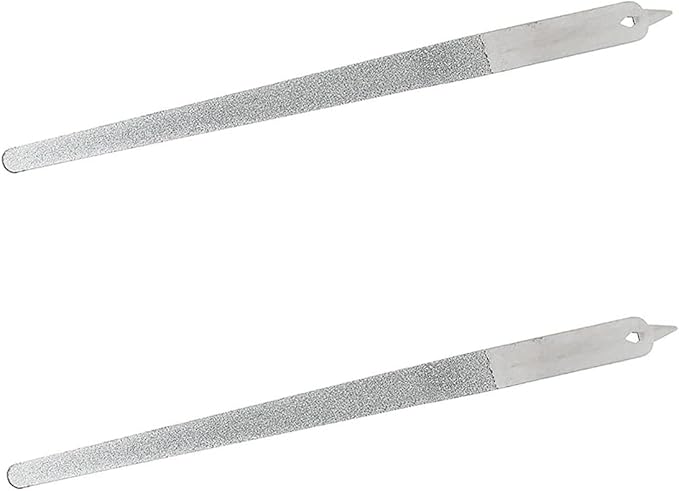 2PC Diamond Dust Nail File - Stainless Steel Nail Dresser with Non Slip Professional Double Sided for Natural Nails- 9 Inch