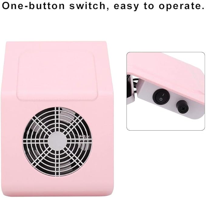 40W Nail Dust Collector Nail Art Suction Machine Vacuum Cleaner Manicure Tool with Filter, Nail Polish Breeze Home and Salon Use No Harmful to Eyes/Hands/Feet with Fans & 2 Dust