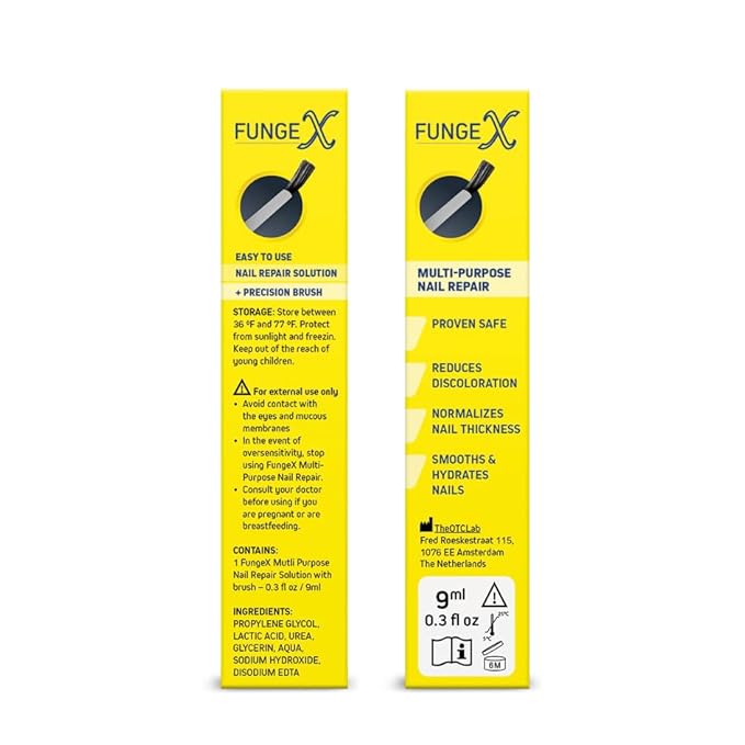 Multi Purpose Nail Repair Brush - Finger & Toenails - Reduces Discoloration & Normalizes Nail Thickness