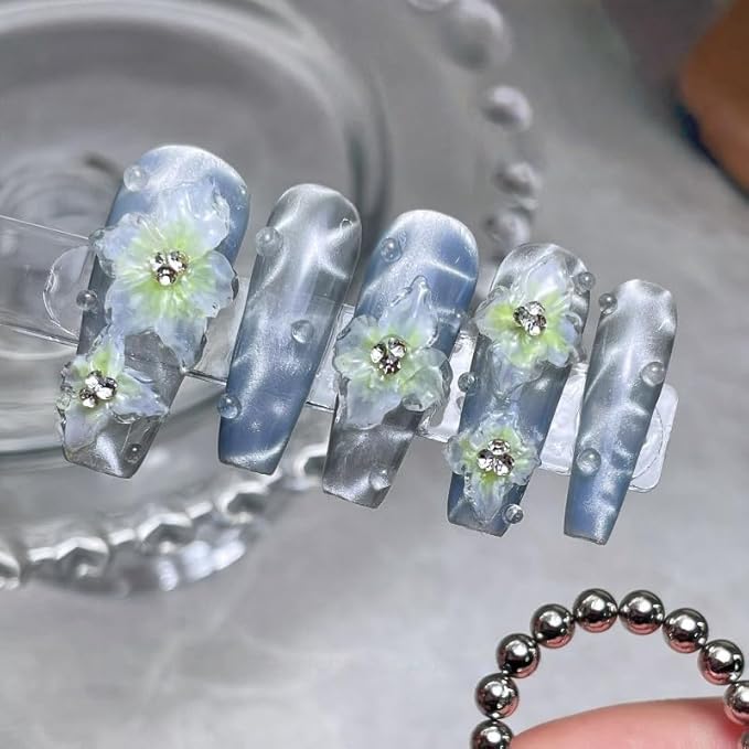 20Pcs Round Cat Eye Magnet Beads for Nails – Strong Magnetic Beads for Cat Eye Gel Polish, Water Ripple Nail Art Tool Set
