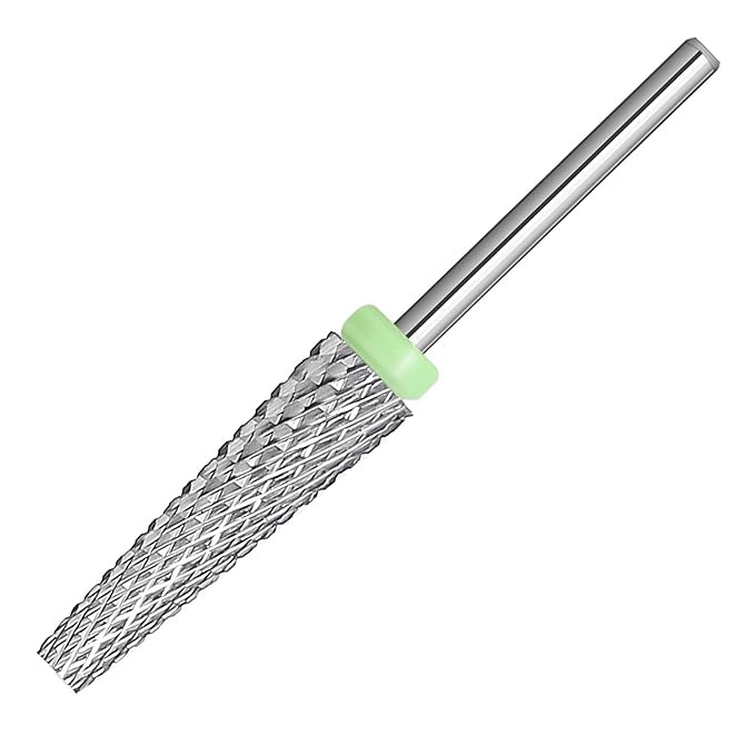 Super Long 5 in 1 Nail Drill Bits,Two Way Rotary Nail Cleaner Carbide Tungsten Nail Bits, Suitable for Manicure Pedicure Cuticle Gel Polishing Acrylic Hard Gels (Sliver, Coarse-C)